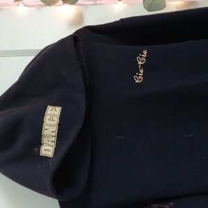 Women's 🆓 Jerzees Brush Arcettes Dance Cie Cie black tan hoodie Medium